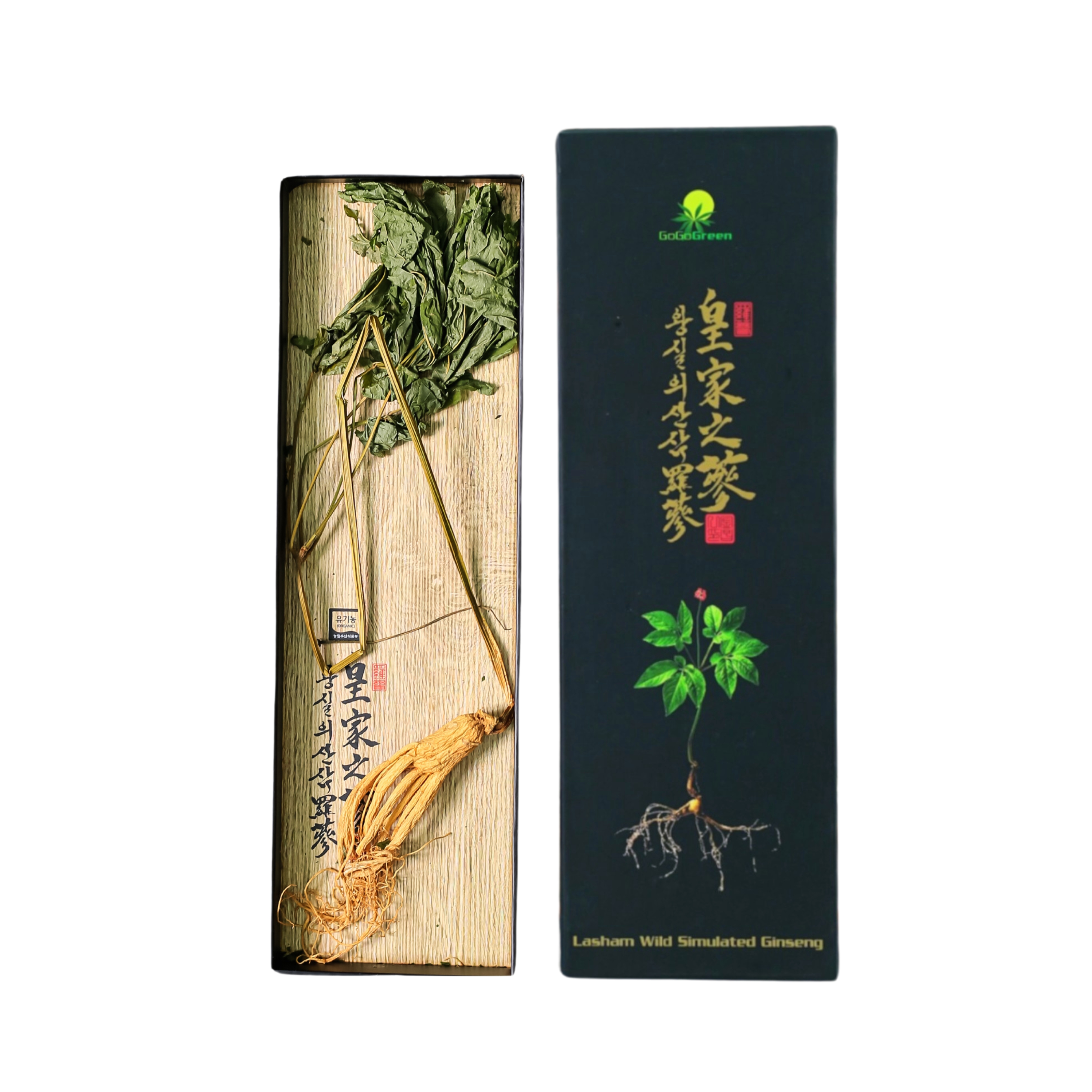 Hộp 1 Cây Sâm Núi Khô Nguyên Bản Lasham Hàn Quốc - 8 Năm Tuổi (lasham Dried Wild Simulated Ginseng -로얄 산삼 라삼) - Loại 3